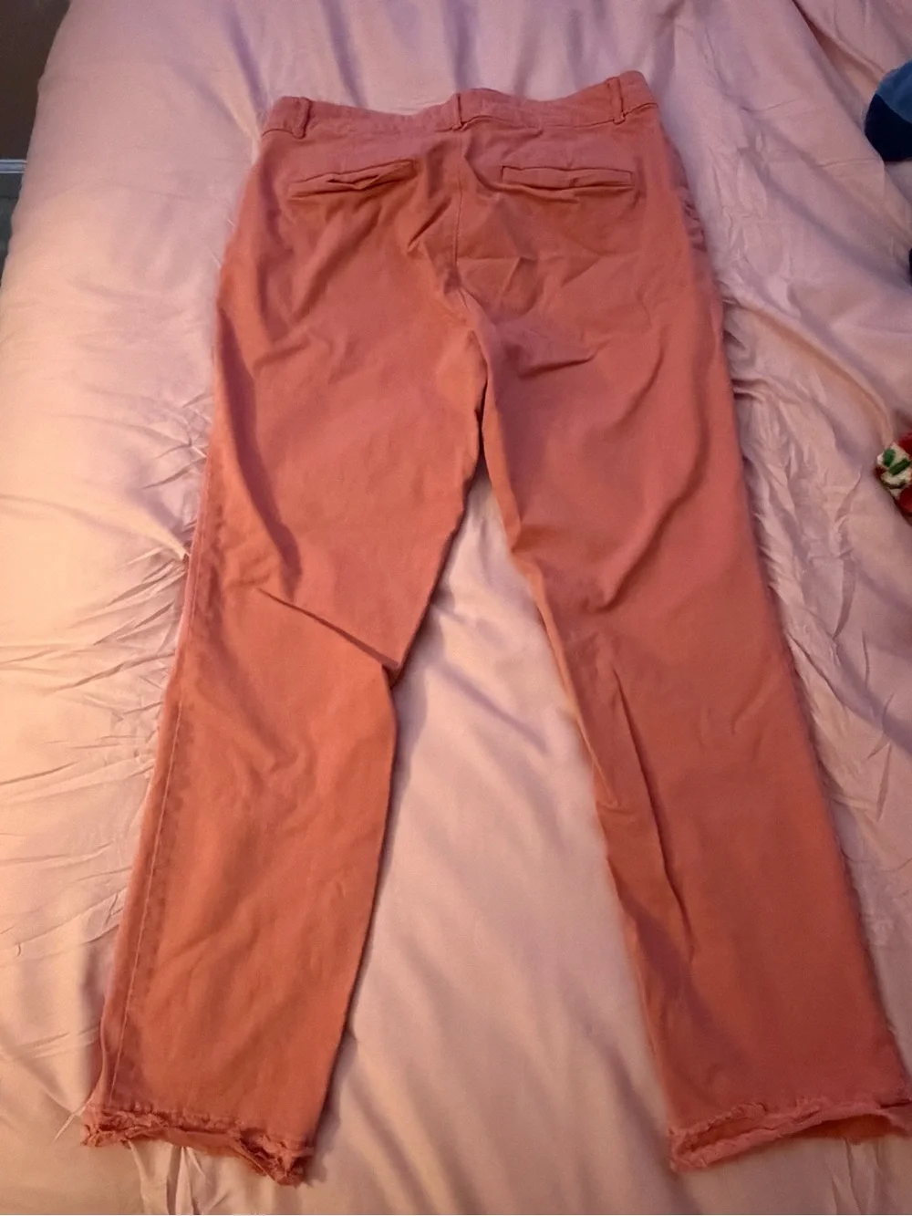 LOFT Dusty Rose Cropped Straight-Leg Jeans